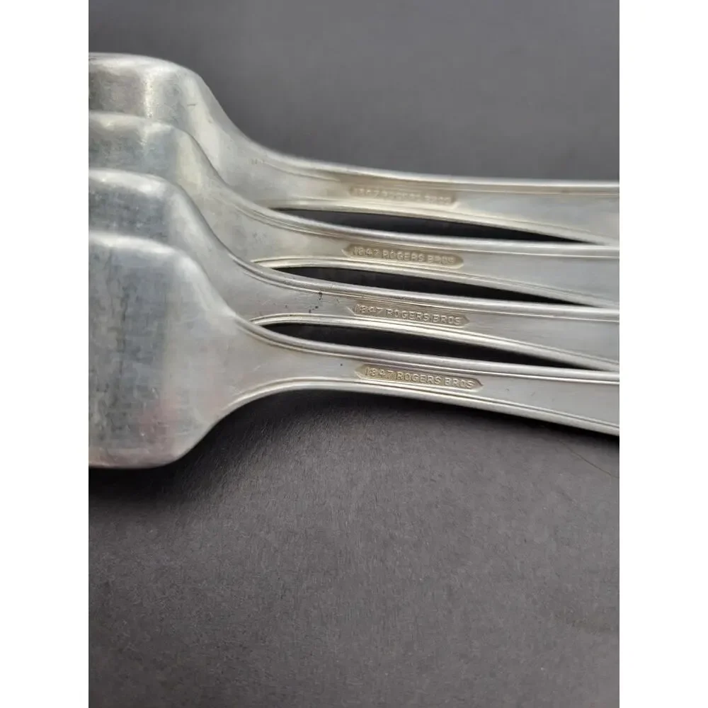 1847 Rogers Bros ARGOSY Set 4 Dinner FORK Silver Plate 1926 Flatware